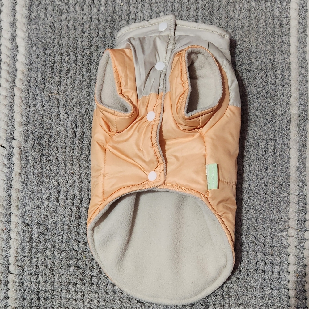 Peach Dog Jacket. Small Size